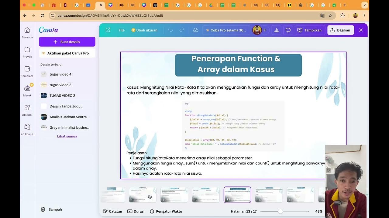 Video 5 materi function array php youtube