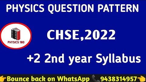 Physics questions pattern 2022/Chse physics #physics180 #chse board//odisha board physics pattern