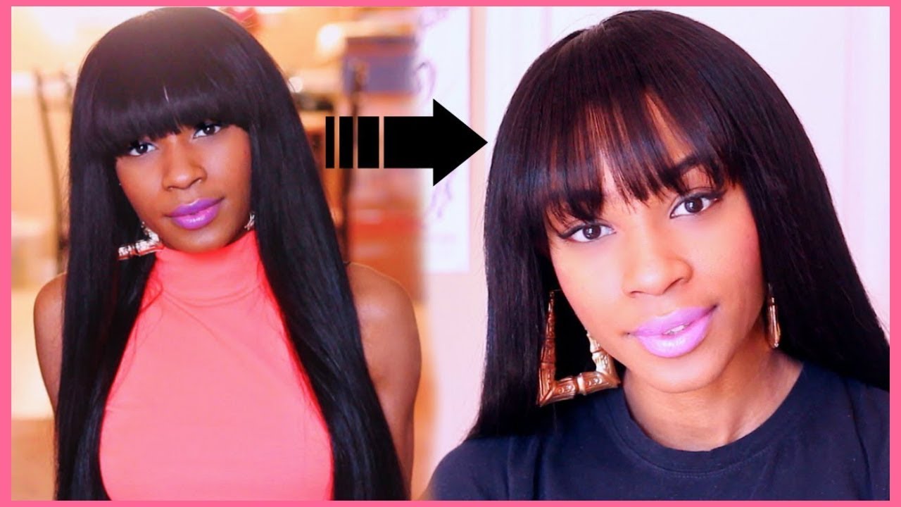 How To Thin Out Bangs On A Wig Using Thinning Shears Talk Through Tutorial Youtube