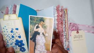 Paris Junk Journal Flip Through (Pink and Blue Lace Themed)
