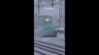 Speed on snow train #train #snow #bullettrains  #hdvideoridha #fasttrains #travel