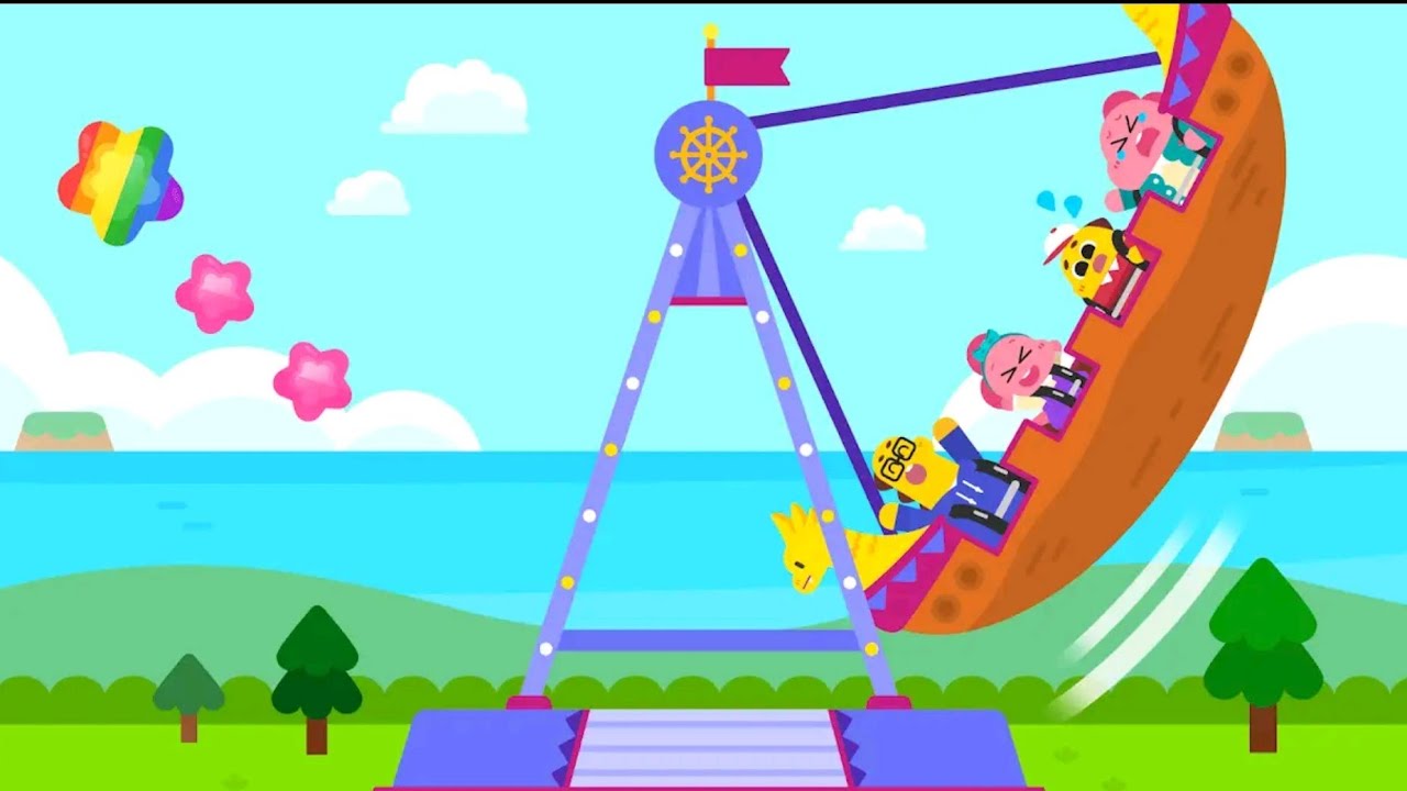 KELUARGA COCOBI BERMAIN WAHANA MENEGANGKAN KORA-KORA KAPAL DI TAMAN HIBURAN | COCOBI INDONESIA