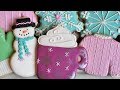 How to Decorate Winter Cookies - FIVE Designs!