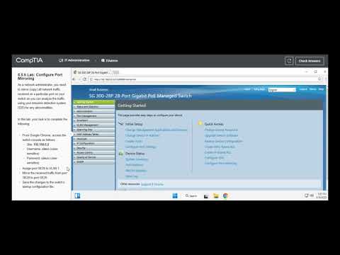 Testout | Network + | 8.5.6 Lab: Configure Port Mirroring