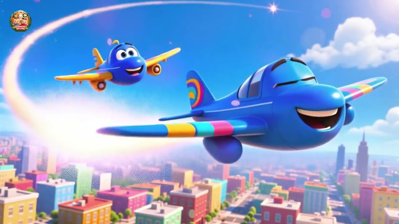 Baby Flying the Airplane ✈️🌈 Fun Flight Adventure Song for Kids | Nursery Rhyme