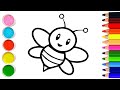 Bolalar uchun asalari rasm chizish | Как нарисовать пчелу | How to draw a bee