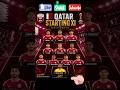 Team Qatar 🇶🇦 FIFA Starting XI Lineup #qatar #fifa #lineup