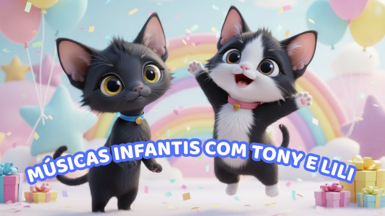 Músicas educativas para aprender brincando com Tony e Lili 💛🐱