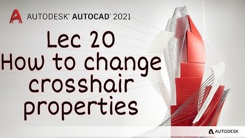 Lec 20 How to Change Crosshair Properties / Syncronise cad / Autocad / Abhishek vishal / Like & sub