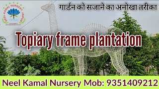 Plantation in Topiary frame || Animal Topiary frame plantation || Neel Kamal Nursery Mob: 9351409212