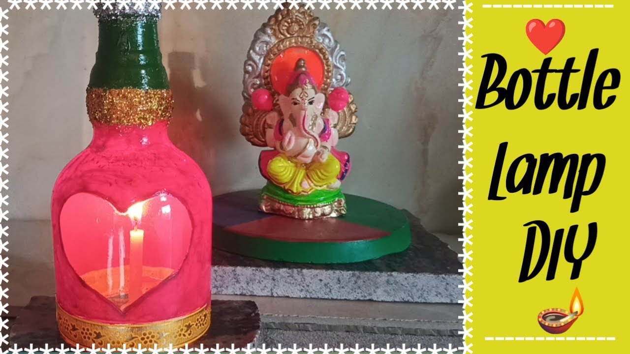 How to Make Bottle Lamp at Home How to Make Glass Bottle Lamp YouTube