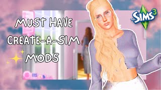 must have mods for create-a-sim + cc 🌷✧˖°. (2024) // the sims 3