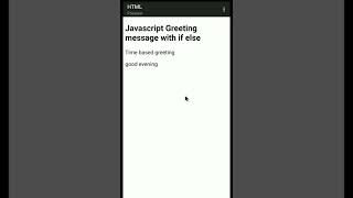 Use If Else To Create Greeting Messages On Time #short #shorts #trending