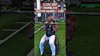 CLOSE GRIP SEATED, THUMBLESS BARBELL CURLS FOR BICEPS #workout #motivation #muscle #workouttips