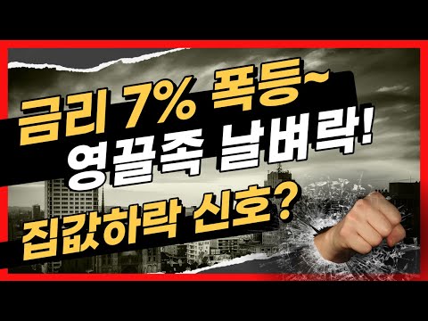 대출금리 7% 역주행~ 영끌족 또 한번 충격! #부동산 #부동산전망 #영끌