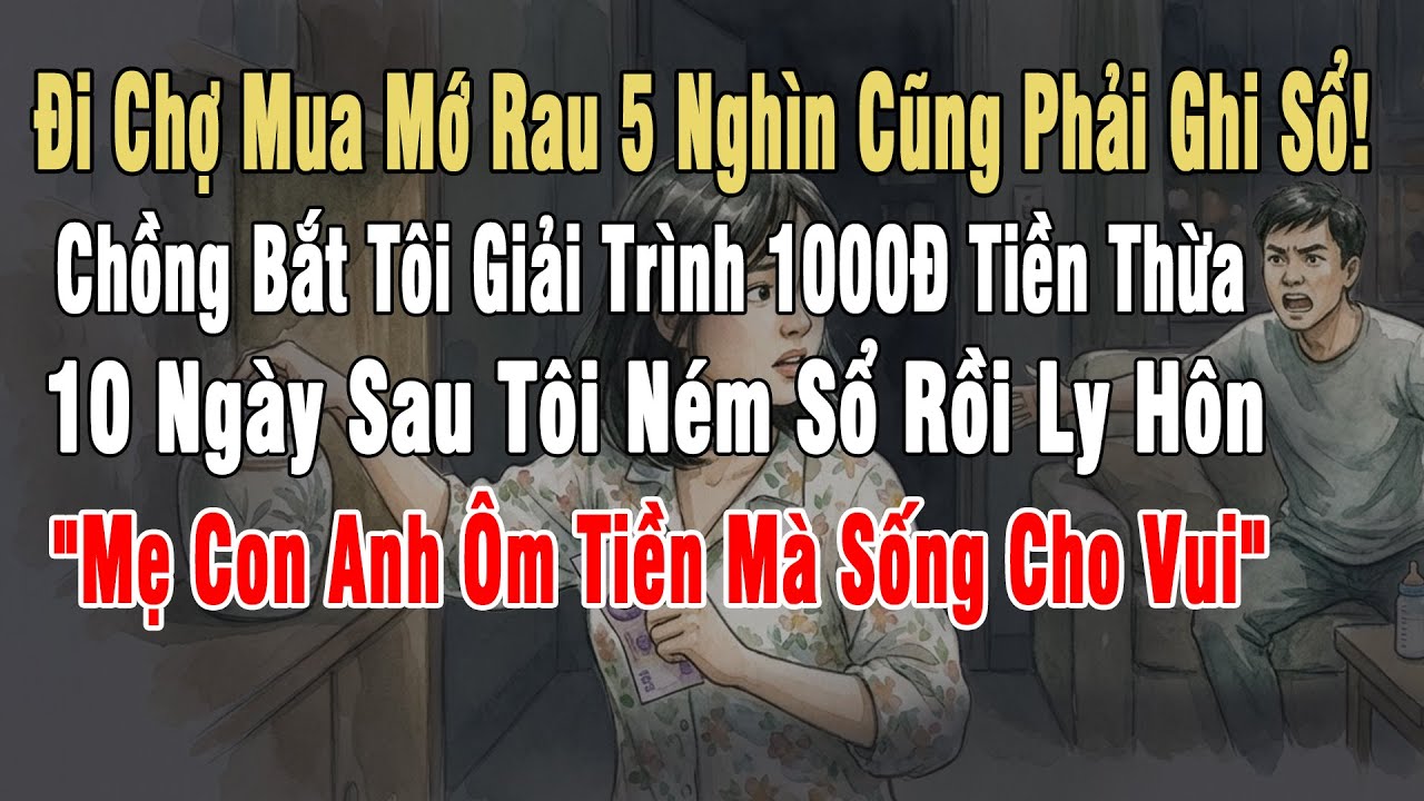 Đi Chợ Mua Mớ Rau 5 Nghìn Phải Ghi Sổ, Chồng Keo Kiệt Bắt Vợ Giải Trình 1000Đ Tiền Thừa, Tôi Ly Hôn