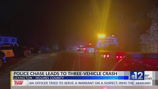 Lexington chase ends in three-vehicle crash