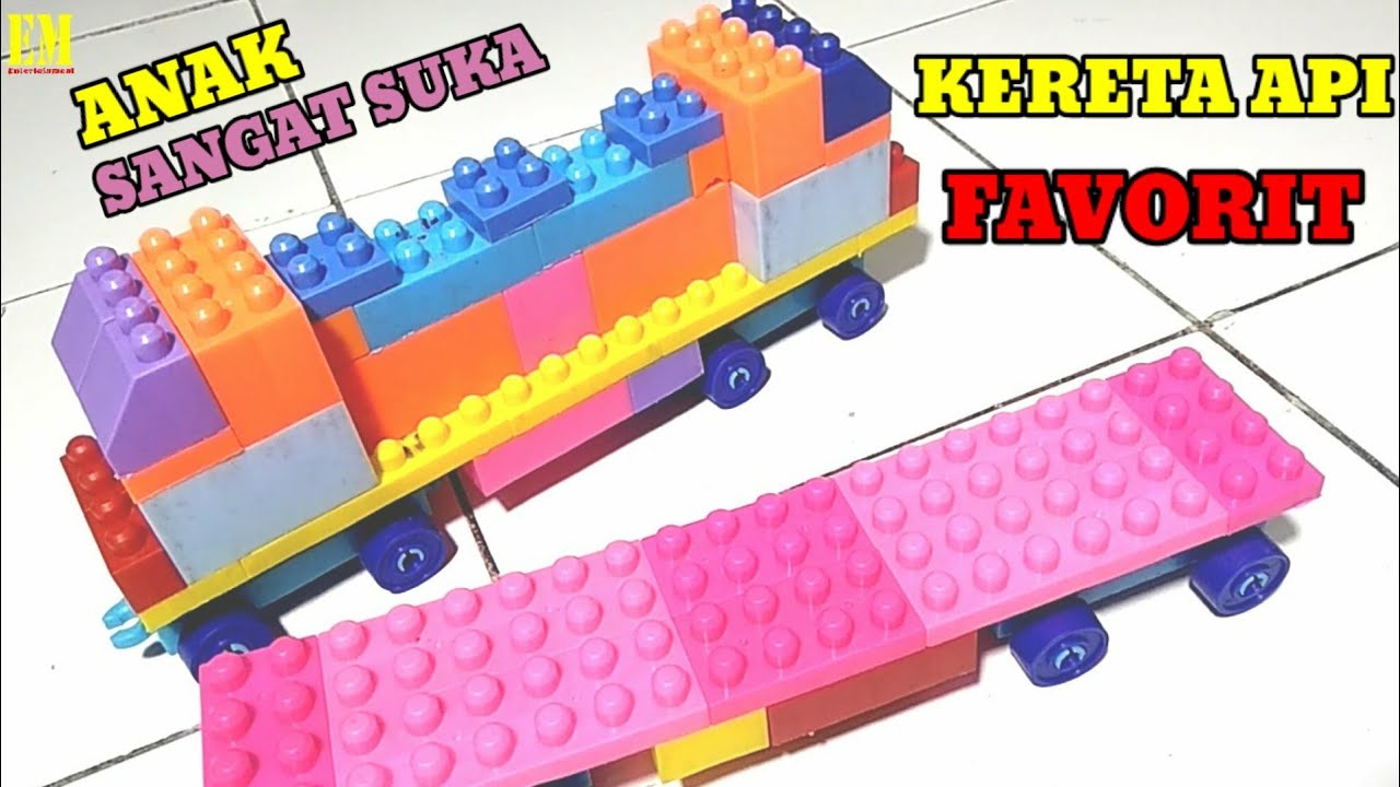 Membuat Mainan Miniatur Kereta Api Indonesia Kereta Api Barang Dari Building Blocks toys