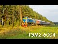 ТЭМ2-6004 с пассажирскими вагонами