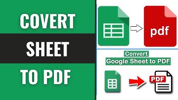 How to Convert Google Sheet to a PDF File - Tutorial