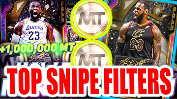 *NEW* TOP SNIPE FILTERS IN NBA 2K20 MY TEAM! DO THIS RIGHT NOW TO MAKE MILLIONS OF MT!