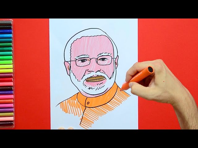 Narendra modi drawing || pencil sketch || how to draw Narendra modi step by  step for beginners - YouTube