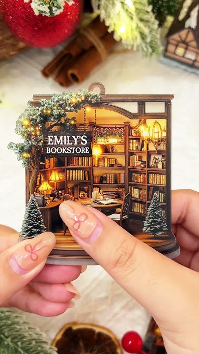 Custom Name Bookstore, Library - Christmas Gifts For Book Lovers Book Club Personalized Acrylic Ornament P242656