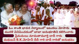 ఓం శాంతి భావన నిర్మాణంలో ఇటుకలు మోసారు మధుబన్ B.K.మోహినీ దీదీ దాదీ గారితో అనుభవం #dadiprakashmani