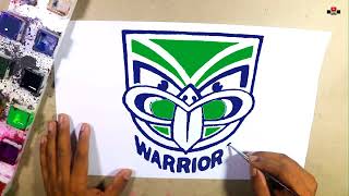 How to draw the New Zealand Warriors logo
