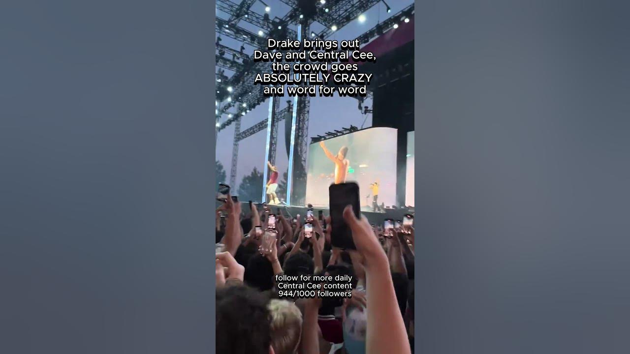 drake brings out central cee & dave at wireless — sprinter (crowd chaos)
