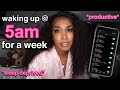 waking up at 5AM everyday for a WEEK *very productive* |NADULA HAIR|