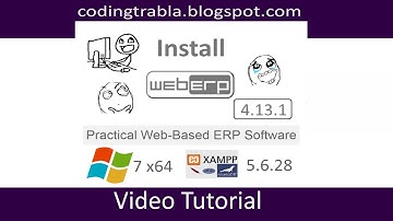 Install webERP 4.13.1 on Windows 7 localhost XAMPP 5.6.28 - opensource PHP ERP byAO