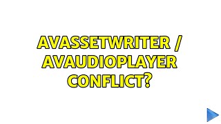 AVAssetWriter / AVAudioPlayer Conflict? (2 Solutions!!)
