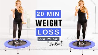 Rebounder For Weight Loss Workout With Weights!