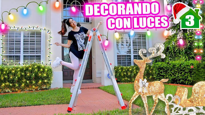 QUÉ MIEDO CON LA ESCALERA ALTA 😱 Decorando la Casa por Fuera con Luces de Navidad ✨  SandraCiresArt