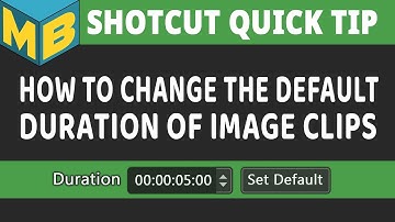 Shotcut - How to change the default duration of images or clips