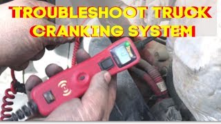 Truck won't start and how to Test A Starter on freightliner Casadia tractor