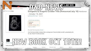 October D&D Book Announced Friday at D&D Live 2021! | Nerd Immersion