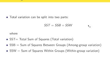 VideoLecture5a: One-Way ANOVA and Model Diagnostics