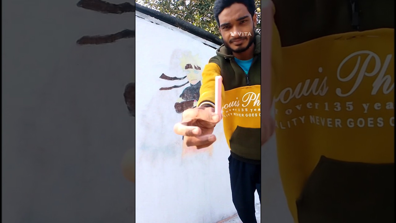 naruto shippuden chalk art part - 2 🎨 #art #shorts