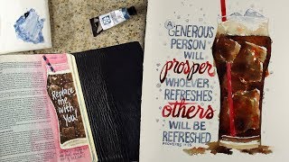Bible Journaling Proverbs 11:25 - Refresh Others and Be Refreshed