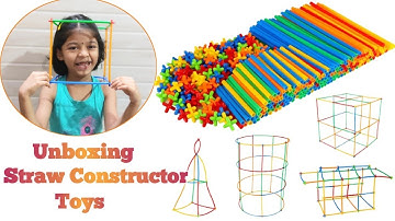 Educational Building Blocks Toys | Straw Constructor Building Toys | Unboxing Building Blocks Sticks
