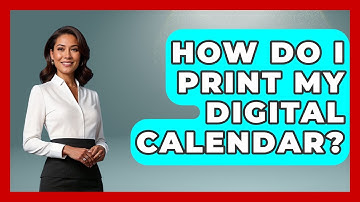 How Do I Print My Digital Calendar? - Admin Career Guide