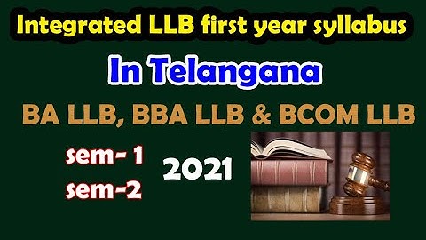 Integrated LLB Complete syllabus In Telangana(OU/KU) || By Krishna