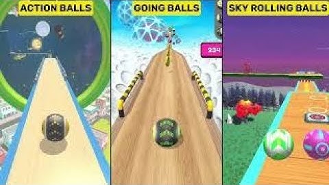 Going Balls vs Sky Rolling Ball 3D vs Action Balls Gameplay Comparison 001 (Android & iOS SpeedRun)