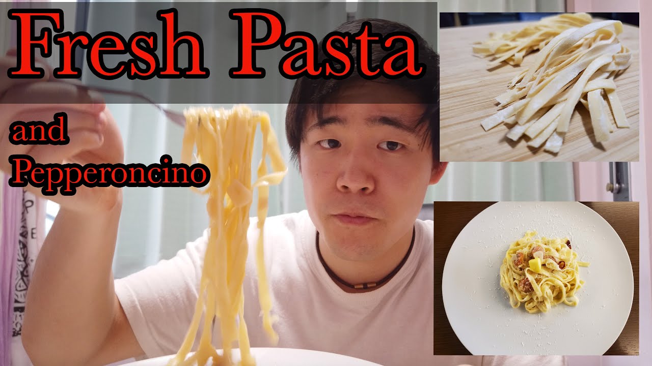 How to make fresh pasta at home. Including Pepperoncino. 【簡単】自家製パスタと