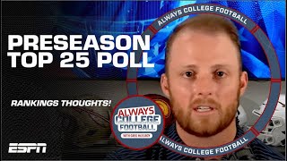 Greg McElroy’s Preseason Top 25 Poll: Teams 25-11 | Always College Football