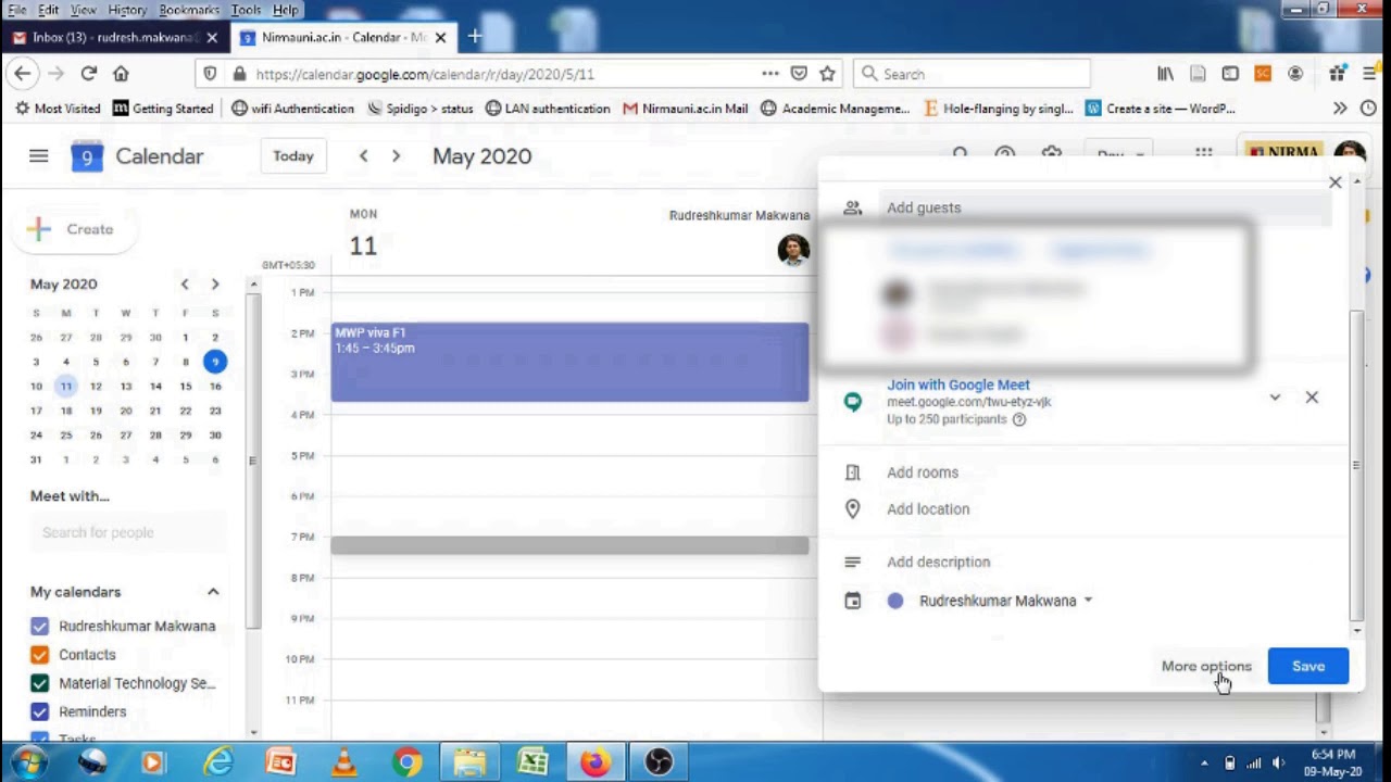 How to schedule google meet (and multiple meeting on... - youtube