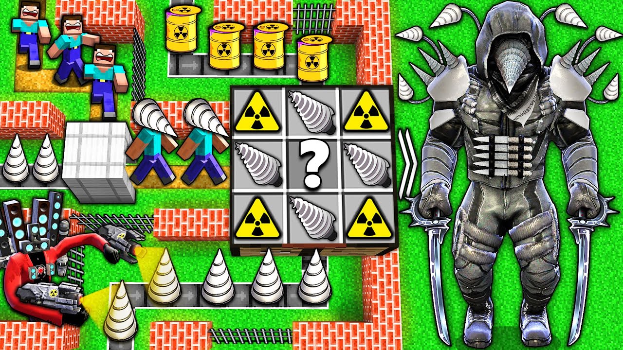 СRAFTING of DRILL MAN ASSASSIN vs SKIBIDI TOILET and SPEAKERMAN & TV WOMAN in MINECRAFT animation