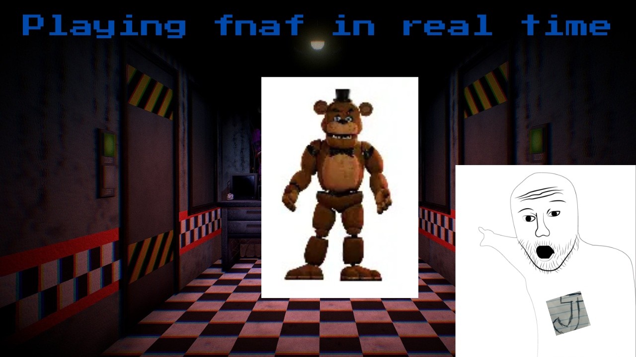 Playing fnaf in real time (sry for lag) - YouTube